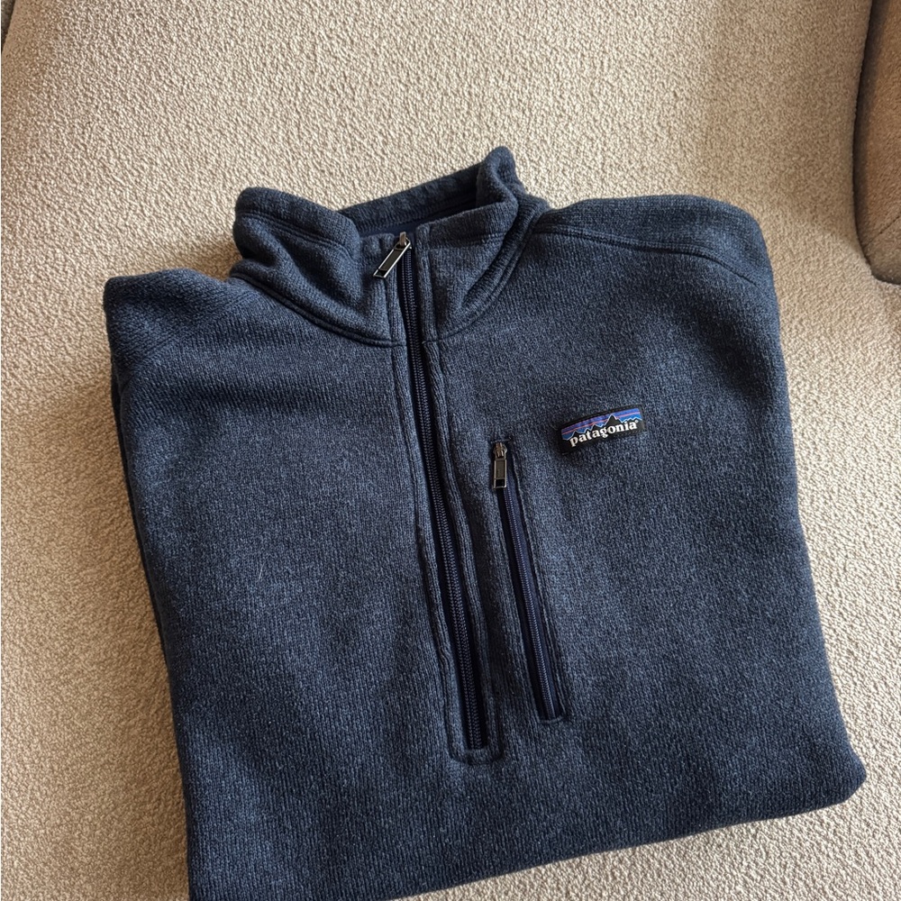 Patagonia Dark Blue Quarter-Zip Fleece - Picture 3 of 4